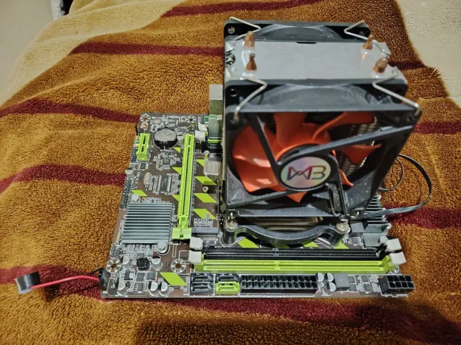 Kit placa mãe, processador, cooler, memória RAM, 