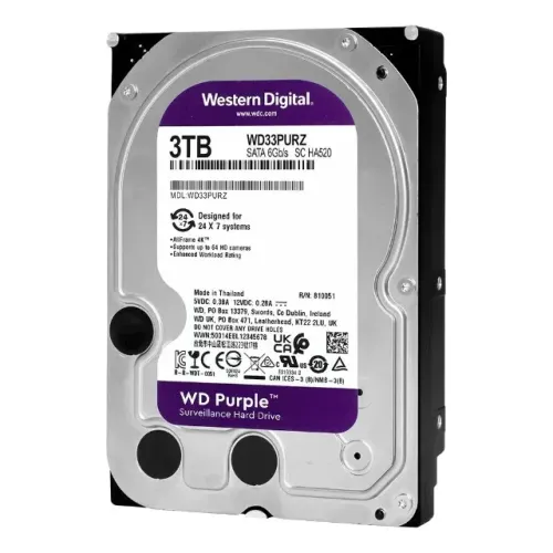 HD Interno WD Purple 3TB SATA 3.5 WD33PURZ