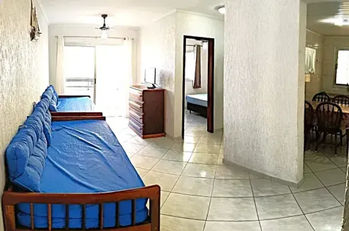 Apto 1D/1B/Sacada/Salas Estar/TV/Ar/Lazer Piscina/Solario/Churrasq - Praia Grande - Ubatub