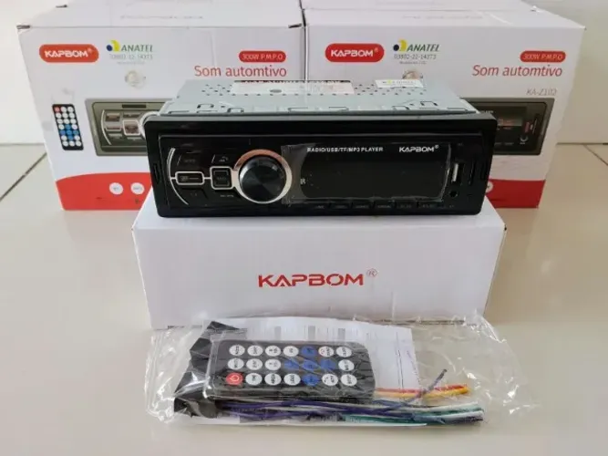 Radio Som de Carro Automotivo Bluetooth Usb Mp3 Kapbom