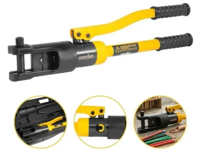 Alicate Hidraulico Crimpar Prensar Terminal 10mm A 300mm 