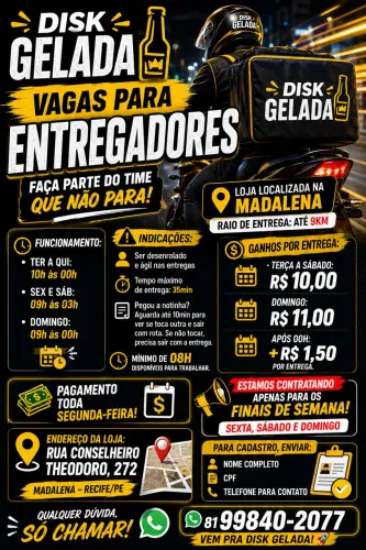 PRECISO ENTREGADOR ZÉ DELIVERY