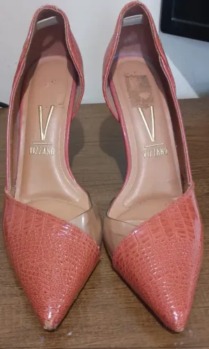 Scarpin Vizzano Croco Rosa