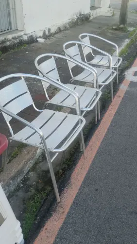 4 cadeiras de alumínio 