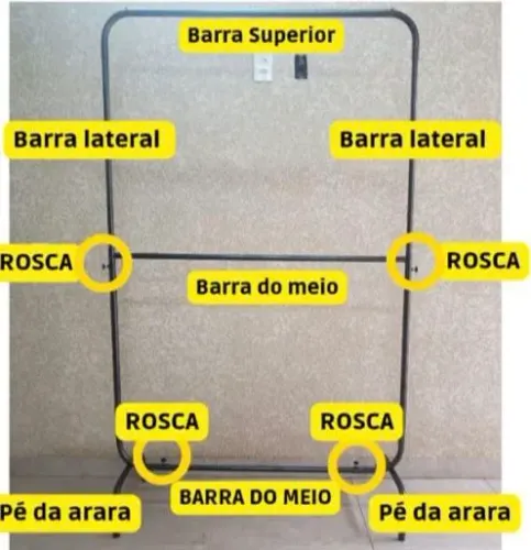 Arara cabideiro de roupas