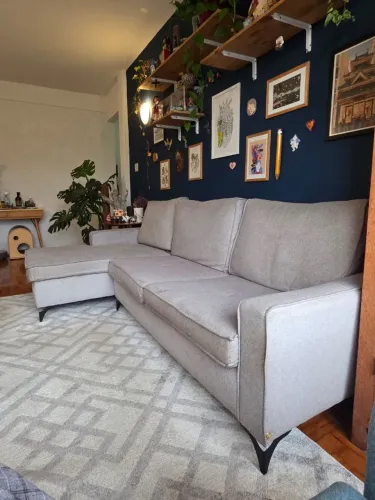 Sofá 3 lugares com chaise esquerdo