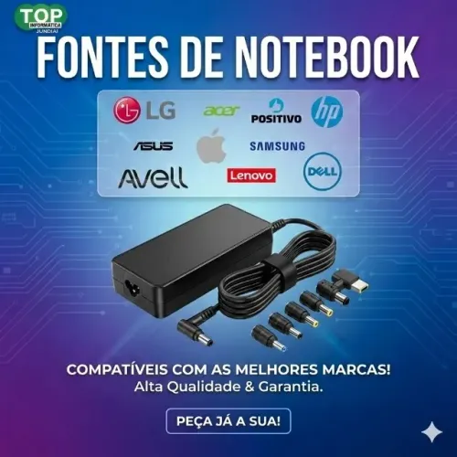 FONTES DE NOTEBOOKS TODOS MODELOS À PRONTA ENTREGA CONSULTE-NOS  PRODUTOS NOVOS ORIGINAIS 