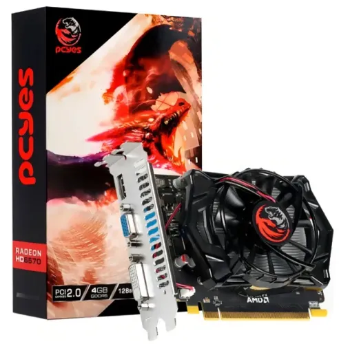 Placa de vídeo AMD Pcyes Single Fan Radeon HD 6000 Series HD 6570 Gaming Edition 4GB GDDR5