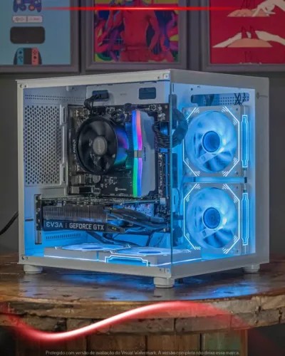 Desktop R5 4500, GTX 1660, 16GB, SSD 512GB, Fonte EVGA 450W, Gabinete Hayom