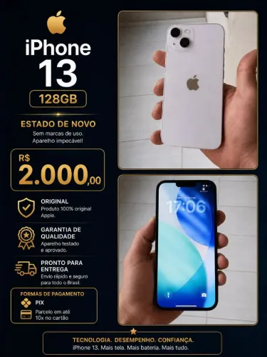 IPHONE 13 COM PREÇO DE OPORTUNIDADE!