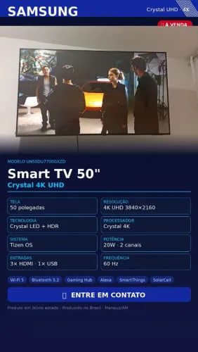 Tv Samsung 50 polegadas semi nova