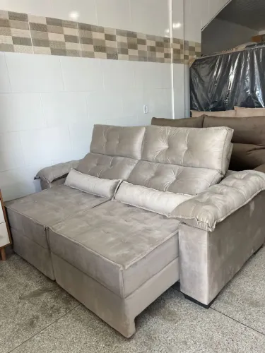 Sofá Retrátil e Reclinável Ellegance luxo