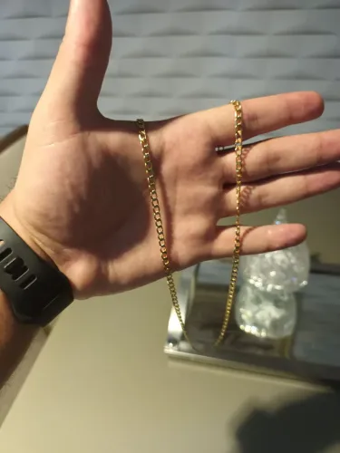 Corrente Banhada a Ouro 60cm Semijóia