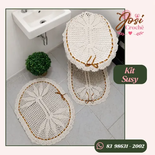 Kit de Banheiro Suzy - Josi Crochê