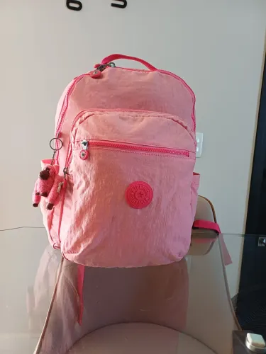 Mochila Escolar Kipling Rosa