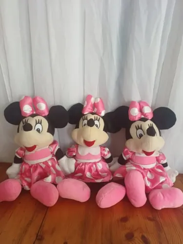 Kit 3 Minnie Rosa de Pelúcia Macias