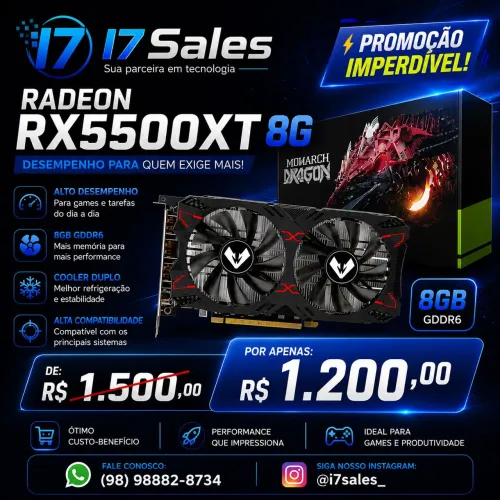 PLACA DE VÍDEO RADEON RX5500XT 8GB GDDR6
