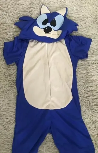 Fantasia Sonic - Por encomenda - 02 até 06 anos