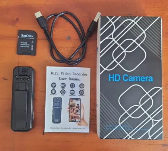 Mini Câmera Portátil HD 1080P WiFi Infravermelho Visão Noturna