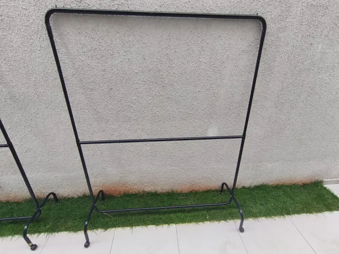 Arara de roupas desmontável 2 níveis 1,5x1,85