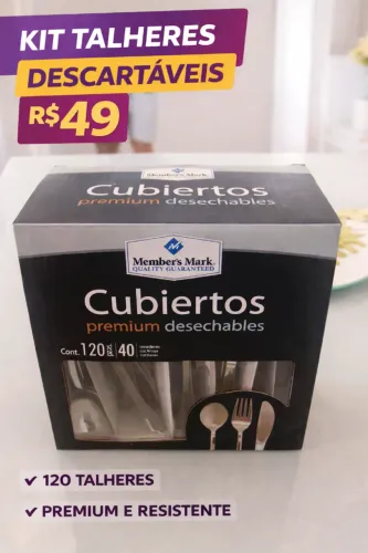 Talheres Descartáveis Premium 120 Peças - Qualidade Top por R$49!