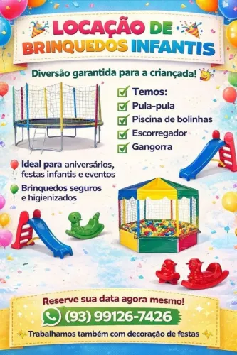 Locação de brinquedos 