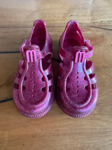 Sandália Mini Melissa Glitter Rosa