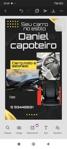 Daniel capoteiro carro moto e estofados em geral 