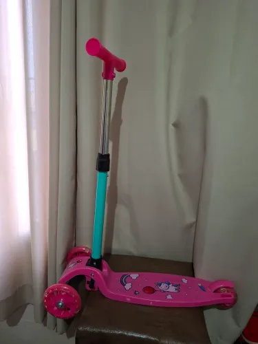 Patinete infantil Art Brink a partir de 04 anos dobrável com Led nas rodas