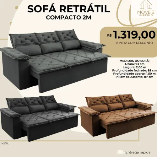Sofá Retrátil Compacto