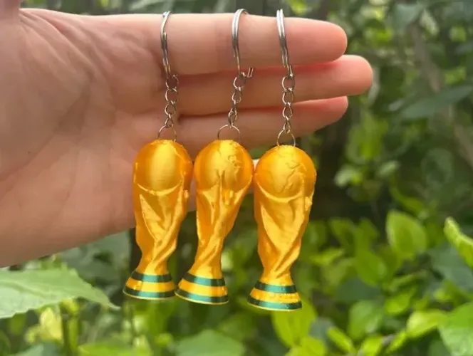 Kit 10 Chaveiro Taça Copa Do Mundo, Troféu De Futebol 3d
