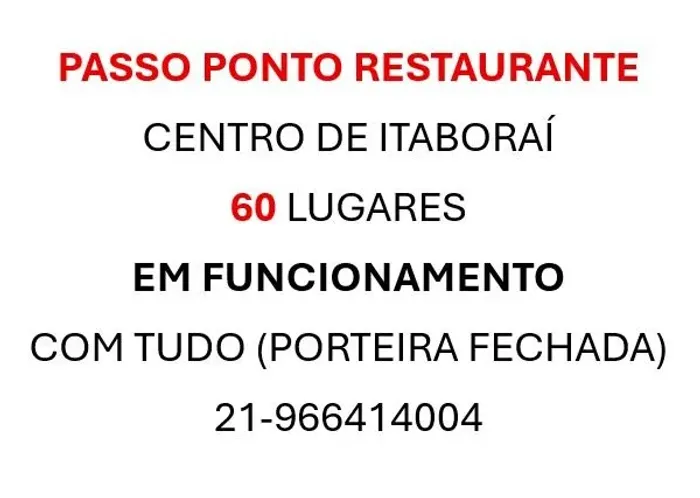 Passo Ponto Restaurante- Itaboraí