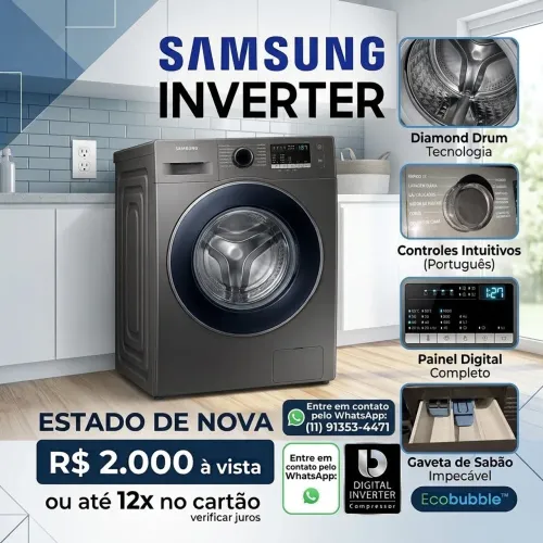Máquina de lavar Samsung inverter eco 