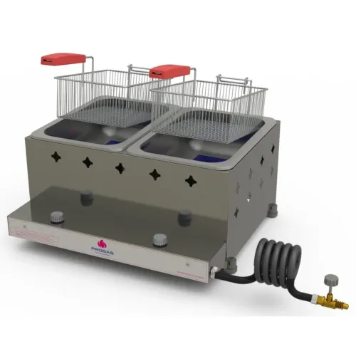 Fritadeira á Gás 10L 2 Cubas Inox PR20G Progás<br>R$800 á vista <br>R$860 cartão