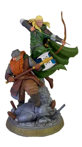 Estátua Legolas E Gimli Senhor Dos Anéis Resina 3D Pintado À Mão