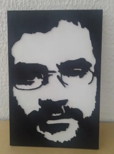 Placa decorativa MDF Renato Russo - Rock nacional - Arte em relevo - R$35 - Entrega SP/ABC
