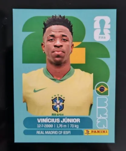 Figurinha do Vinicius Junior - BRA14 - Copa 2026