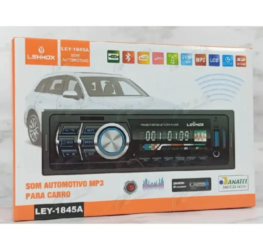 Som automotivo LehMax com Bluetooth, entrada USB e controle remoto!!