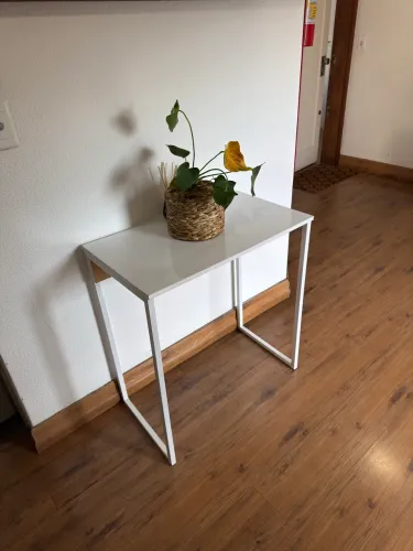 Aparador laqueado branco brilhoso 69x79x73cm