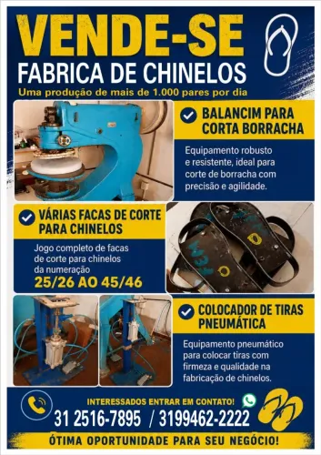 Máquinas para fábrica chinelos 