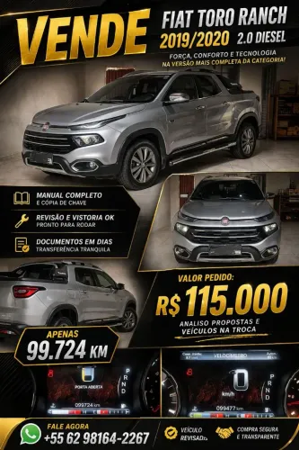 Fiat Toro Ranch 2.0 16V 4X4 Diesel Aut. 2020