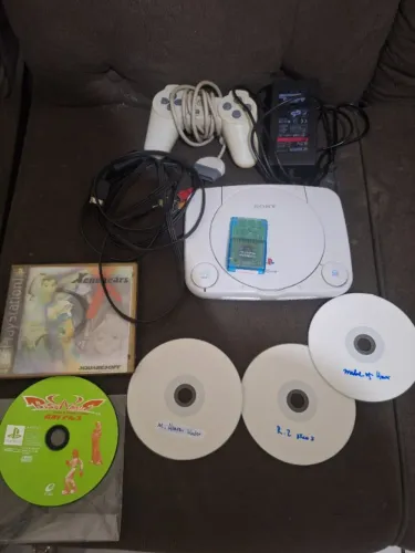 Console PSone (Baby) Com Cabos, Controle Original + Jogo Bust A Move Original Japone?s
