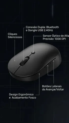 Mouse Sem Fio Xiaomi Dual Mode (Bluetooth + USB 2.4G) - Original