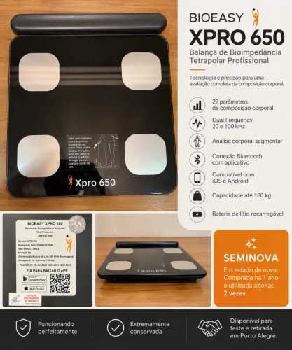 Balança Bioimpedância Profissional Bioeasy XPRO 650 - Seminova