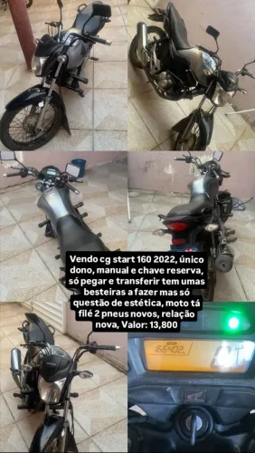 Vendo cg start 160 2022