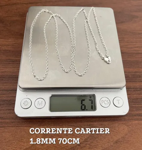 CORRENTE CARTIER REDONDA 1,8MM (PRATA 925)