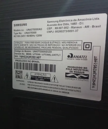 Placa TV SAMSUNG UN43T5300AG