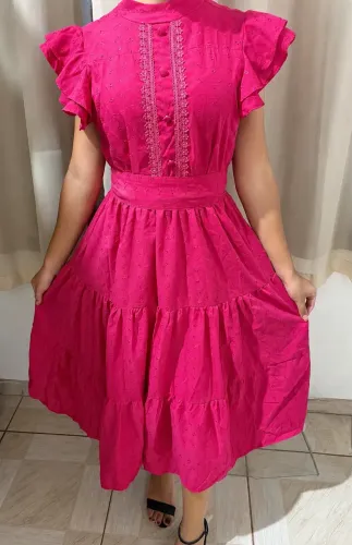 Vestido rosa chique