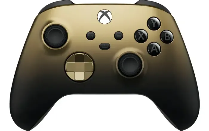 Controle joystick sem fio Microsoft Xbox wireless controller Gold Shadow dourado
