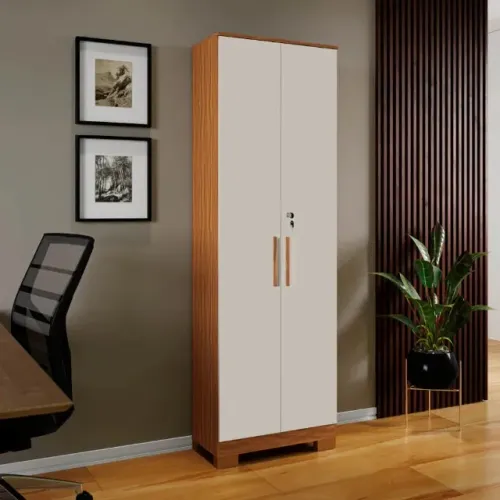 Armario Multiuso Bordo 2 Portas C/ Chave, 100% MDF - Rio Doce